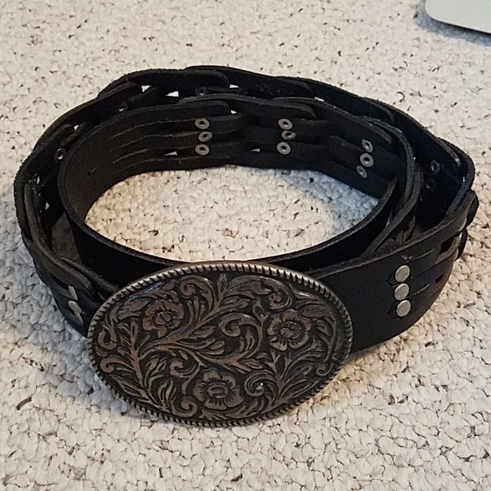 Vintage boho leather belt
